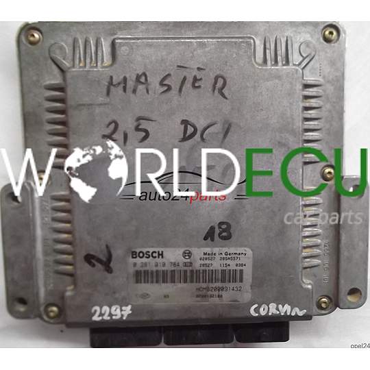 CALCULATEUR MOTEUR RENAULT MASTER 2.5 DCI BOSCH 0281010784 HOM8200091432 8200091432 8200132188 28SA5571