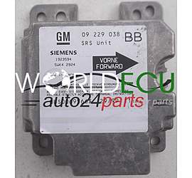 Centralina airbag OPEL CORSA B GM 09 229 038 BB, 09229038, 09229038BB, SIEMENS 5WK42924