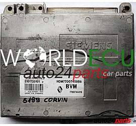 CALCULATEUR MOTEUR RENAULT SAFRANE 2.2 SIEMENS S101720101E, S101720101 E, 101720101, HOM7700745988, HOM 7700745988, 7700744416