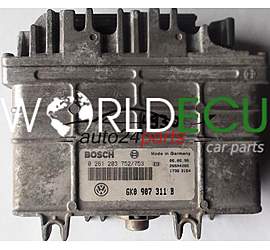 MOTORSTEUERGERÄT ECU STEUERGERAT SEAT CORDOBA 1.6 6K0907311B, 6K0 907 311 B, BOSCH 0261203752/753, 0 261 203 752, 0 261 203 753