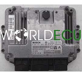 CALCULATEUR MOTEUR PEUGEOT 307 1.6 HDI BOSCH 0 281 011 863, 0281011863, 96 559 435 80, 9655943580, 9653958980, EDC16C34