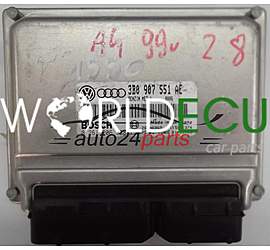 ECU ENGINE CONTROLLER AUDI A4 2.8 V6 3B0907551AE, 3B0 907 551 AE, BOSCH 0281206388, 0 281 206 388