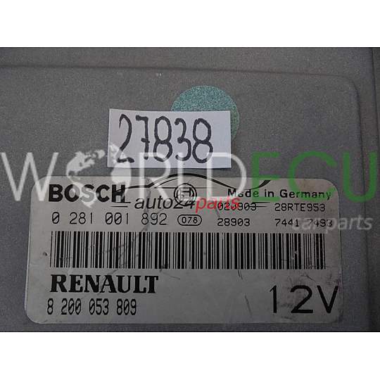 Centralina motore RENAULT MASCOTT 0281001892 8200053009