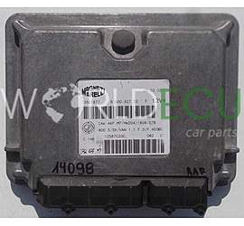 ECU ENGINE CONTROLLER FIAT SEICENTO 600 1.1 MPI IAW4AFM7, IAW4AF.M7, IAW 4AF.M7/HW204/1808-07B, 73501877, 61600.627.02, 6160062702