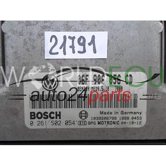 Centralita de motor UCE VW VOLKSWAGEN TOURAN 2.0 FSI BOSCH 0 261 S02 054, 0261S02054, 06F 906 056 CD, 06F906056CD, MED9.5.10