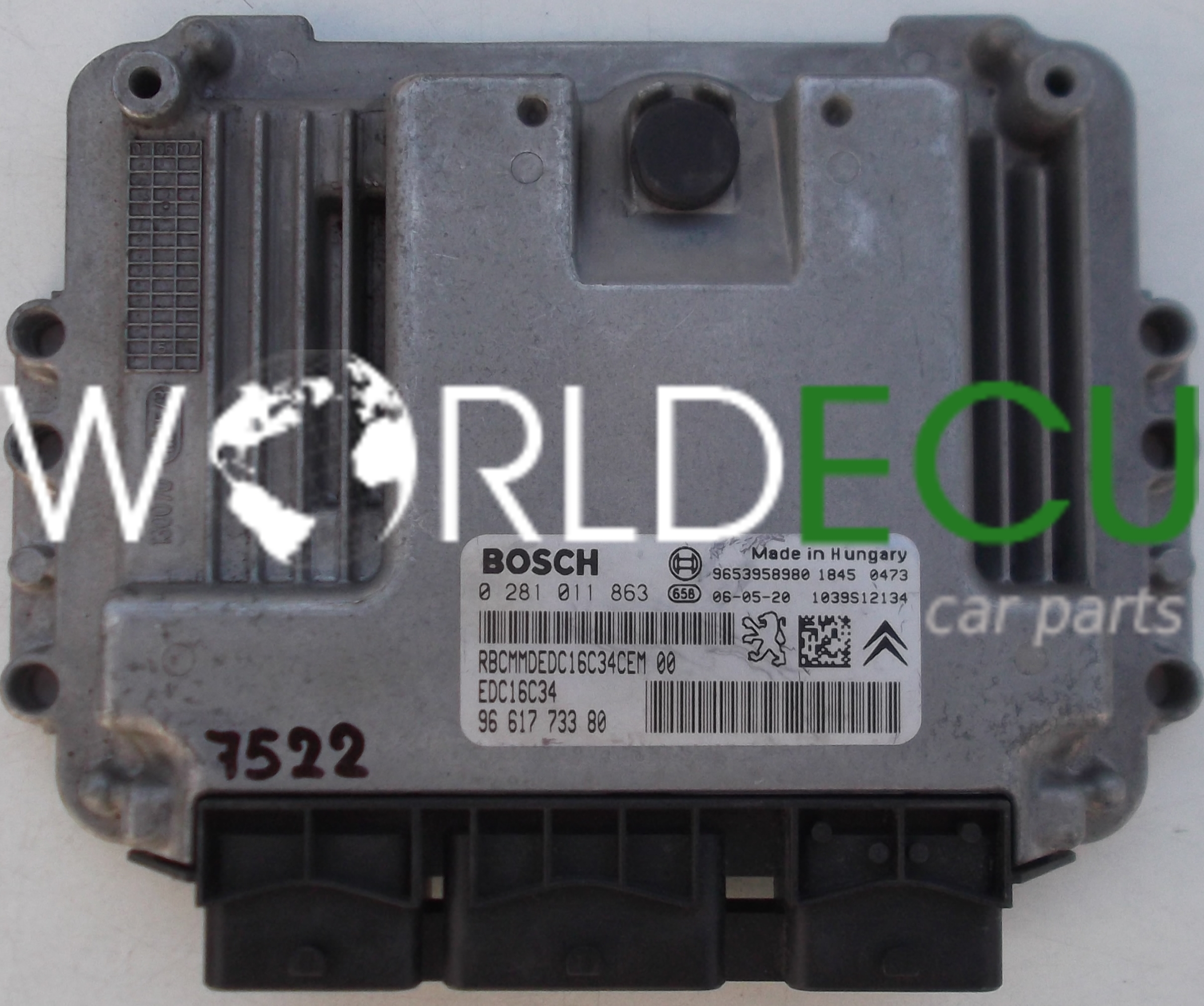 Calculateur Moteur ECU Peugeot 307 1.6 HDI 90CV - Occasion, Fonctionnel