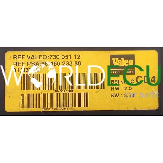 Centralina modulo comfort BSI CITROEN PEUGEOT VALEO 730 051 12, 73005112, 96 460 233 80, 9646023380