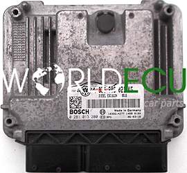 CENTRALINA MOTORE VW VOLKSWAGEN GOLF 1.9 TDI 03G 906 021 KG, 03G906021KG, BOSCH 0 281 013 200, 0281013200, DIESEL EDC16U34 9244. 1039S17177