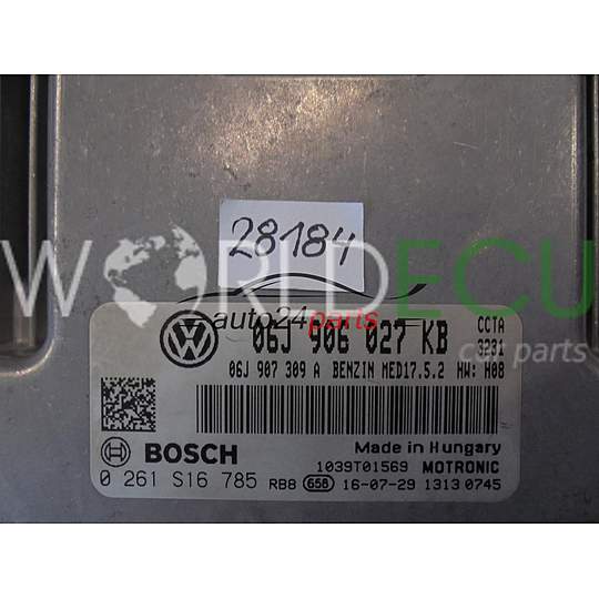 Centralina motore VOLKSWAGEN 0261S16785 06J906027KB MED17.5.2