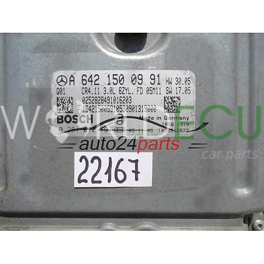 Centralina motore MERCEDES W164 3.0 CDI BOSCH 0 281 012 791, 0281012791, A 642 150 09 91, A6421500991, CR4.11