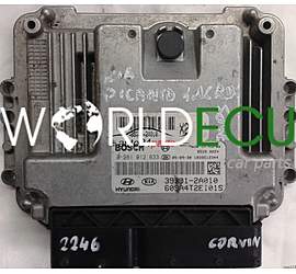 ECU ENGINE CONTROLLER KIA PICANTO 1.1 CRDI BOSCH 0281012633, 0281 012 633, 39107-2A010 X2, 391072A010, 39101-2A010, 391012A010, 60SA4T2EI01S