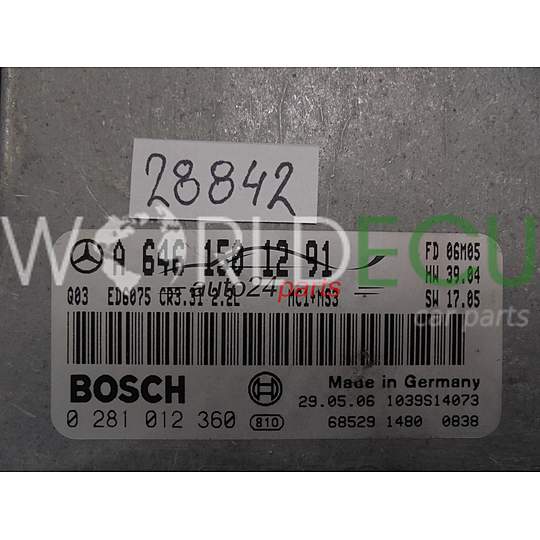 Centralina motore MERCEDES BENZ A6461501291 0281012360 CR3.31