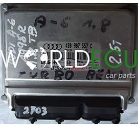 MOTORSTEUERGERÄT ECU STEUERGERAT AUDI A6 1.8T 4B0907557C, 4B0 907 557 C, BOSCH 0 261 204 818, 0261204818, BENZIN D02, 26SA5199