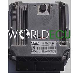 ECU ENGINE CONTROLLER AUDI A4 2.0 TDI 03G906016CL, 03G 906 016 CL, BOSCH 0281012267, 0 281 012 267, DIESEL EDC16U31 8282 1030S12986