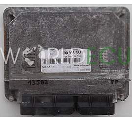 ECU ENGINE CONTROLLER SEAT IBIZA 1.6 SR AUR 6K0 906 033 B, 6K0906033B, SIEMENS 5WP40051 04, 5WP40051 04, SIMOS 3.3A S165