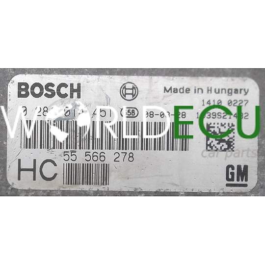 MOTORSTEUERGERÄT ECU STEUERGERAT OPEL ASTRA VECTRA 1.9 CDTI BOSCH 0 281 014 451, 0281014451, GM 55 566 278 HC, 55566278HC, 55566278, 1039S21482