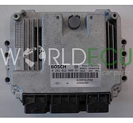 CALCULATEUR MOTEUR OPEL MOVANO RENAULT MASTER 2.5 DCI BOSCH 0 281 011 940, 0281011940, 8200311550, 1039S07296
