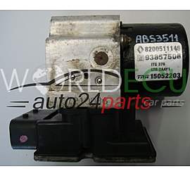 POMPE HYDRAULIQUE ET CALCULATEUR d'ABS RENAULT TRAFIC 8200511146, 93857506, 15052203