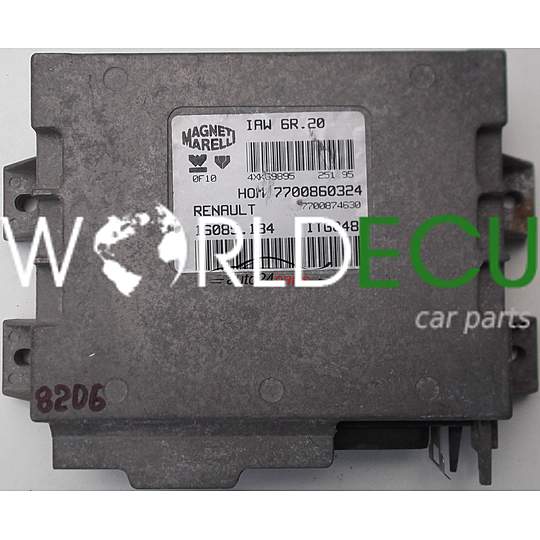 CALCULATEUR MOTEUR RENAULT TWINGO 1.2, MAGNETI MARELLI IAW 6R.20, IAW6R20, 7700860324, 7700874630, 16085.134, 16085134