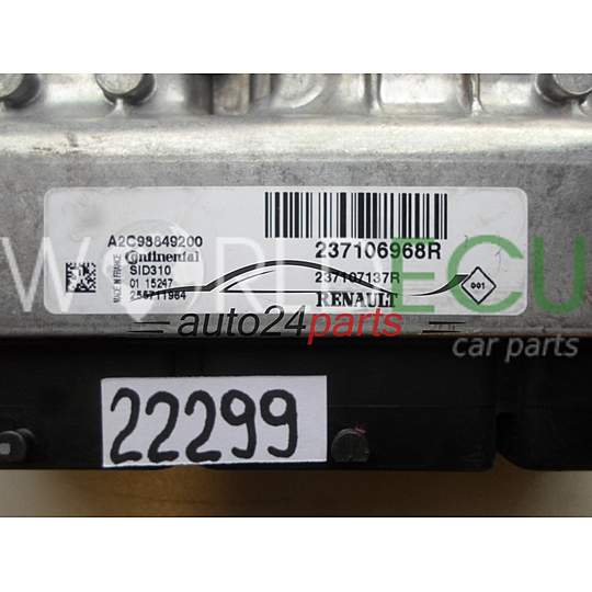 Centralina do motore RENAULT 1.5 DCI 237106968R, A2C98849200, SID310