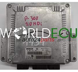 CENTRALINA DO MOTORE PEUGEOT 307 2.0 HDI BOSCH 0281011341, 0 281 011 341, 9653873280, 96 538 732 80, EDC15C2 96