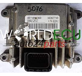 MOTORSTEUERGERÄT ECU STEUERGERAT EDU OPEL ASTRA CORSA COMBO MERIVA 1.7 DTI Y17DT Y17DTI 16267710, 8971891360, 8971891361, 8971891362, 97189136