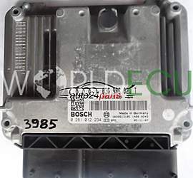 Calculateur Moteur AUDI A3 2.0 TDI 03G 906 021 T, 03G906021T, BOSCH 0 281 012 234, 0281012234 - PLUG&PLAY