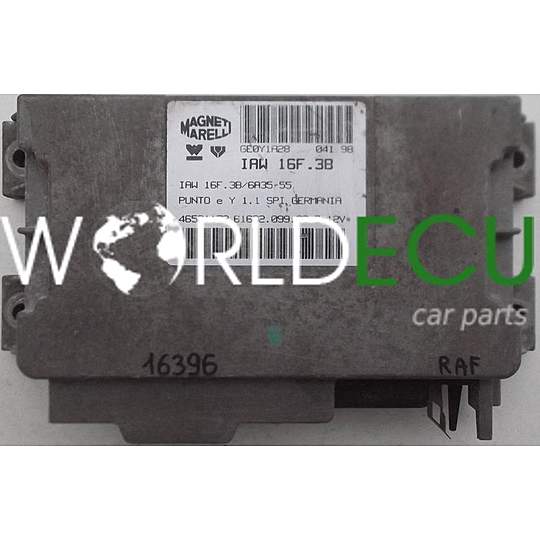 ECU ENGINE CONTROLLER FIAT PUNTO 1.1 MAGNETI MARELLI IAW 16F.3B, IAW16F3B, 46521173, 61602.099.00, 6160209900