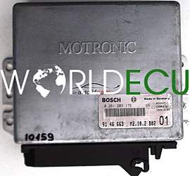 CENTRALINA MOTORE SAAB 900 2.0 16V, BOSCH 0 261 203 179, 0261203179, 91 46 663, 9146663, M2.10.2 B02 01, M2102B0201