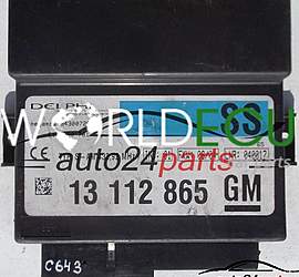  Centralina TURVERRIEGELUNG OPEL ZAFIRA A, 13 112 865, 13112865, 343007261 SS, 510 050 781, 510050781