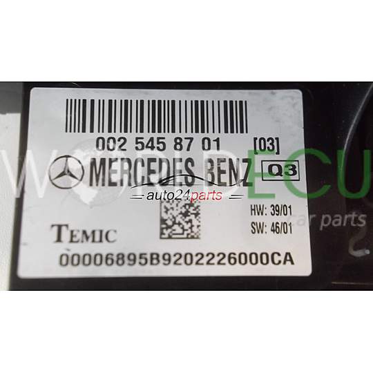 CENTRALITA DE CONFORT SAM MERCEDES BENZ 002 545 87 01, 0025458701