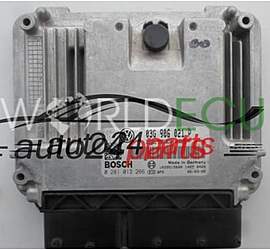 Centralina motore VW VOLKSWAGEN TOURAN 1.9 TDI 03G906021P, 03G 906 021 P, BOSCH 0 281 013 266, 0281013266, DIESEL EDC16U34 9021, 1039S15600 - PLUG&PLAY