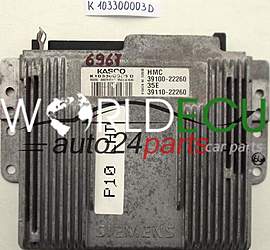 ECU ENGINE CONTROLLER HYUNDAI ACCENT 1.3 K103300003 D, 39100-22260, 3910022260, 39110-22260, 3911022260