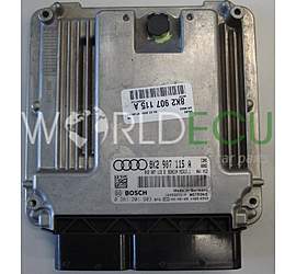 MOTORSTEUERGERÄT ECU STEUERGERAT AUDI A4 2.0 TFSI 8K2907115A, 8K2 907 115 A, 8K2907115D, 8K2 907 115 D, BOSCH 0261201903, 0 261 201 903, BENZIM MED17.1 CDNC 0002 1039S29610