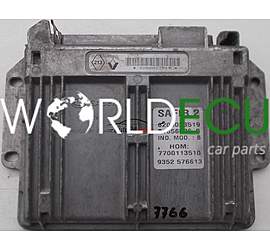 ECU CENTRALITA DE MOTOR RENAULT TWINGO 1.2, SAFIR 2, 8200023519, 21656026-0, 216560260, HOM7700113510, 9352 576613, 9352576613