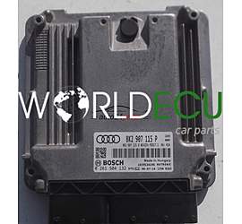 MOTORSTEUERGERÄT ECU STEUERGERAT AUDI A4 A5 2.0T TFSI 8K2907115P, 8K2 907 115 P, 8K2907115D, 8K2 907 115 D, BOSCH 0 261 S04 132, 0261S04132, BENZIN MED17.1 CDBC 0005, 1039S34196