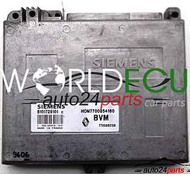 CALCULATEUR MOTEUR RENAULT CLIO 1.2, SIEMENS S101729101 C, S101729101C, HOM7700854160, 7700854160