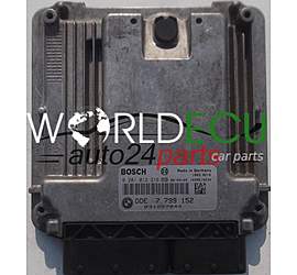 ECU ENGINE CONTROLLER BMW MINI COOPER 1.4 D BOSCH 0 281 012 216, 0281012216, DDE 7 799 152, DDE7799152, 7799152