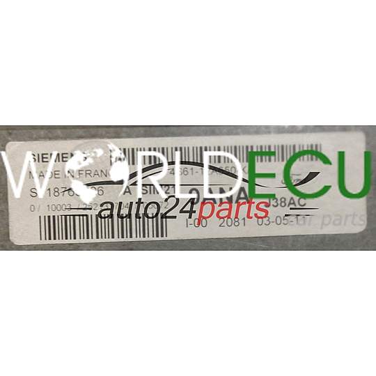 ECU ENGINE CONTROLLER FORD FIESTA 1.3 SIEMENS S118763006 A, S118763006A, 4S61-12A650-KA, 4S6112A650KA,  9ANA, SIM21