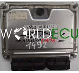 CENTRALINA MOTORE VW VOLKSWAGEN PASSAT 1.9 TDI 038906019KC, 038 906 019 KC, BOSCH 0281011204, 0 281 011 204, DIESEL EDC15P+ 4896