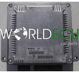 БЛОК УПРАВЛЕНИЯ ДВИГАТЕЛЕМ PEUGEOT 307 2.0 HDI, BOSCH 0 281 012 140, 0281012140, 96 583 729 80, 9658372980, 9640938680, 1039S08795, EDC15C2 63