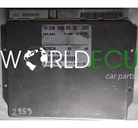 CENTRALINA ABS  MERCEDES W210 220 220 270 CDI 0265456332 Q02, 026 545 63 32 Q02, BOSCH 0265109422, 0 265 109 422