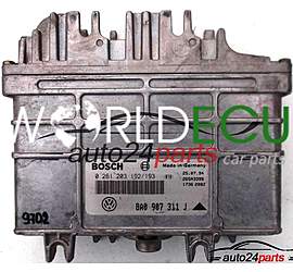 CENTRALINA DO MOTORE SEAT TOLEDO CORDOBA, 1.6, BOSCH 0 261 203 192/193, 0261203192/193, 8A0 907 311 J, 8A0907311J