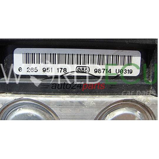 ABS POMPA CENTRALINA CITROEN PEUGEOT BOSCH 0265230508, 9665363180, 0265951178