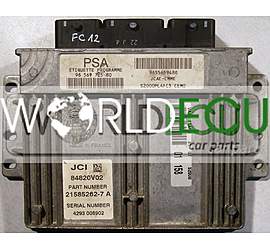 ECU ENGINE CONTROLLER PEUGEOT 206 21585262-7 A / 9656972580 / 9655659480 / S2000PL4FC5 / 84820V02