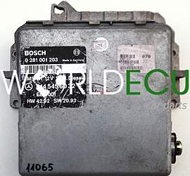 ECU ENGINE CONTROLLER MERCEDES W202, BOSCH 0 281 001 203, 0281001203, 014 545 60 32, 0145456032