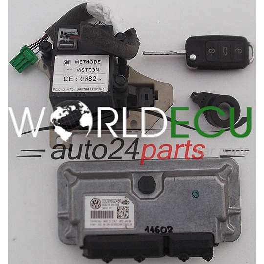 CENTRALINA MOTORE SEAT IBIZA 1.4 03C906024BK, 03C 906 024 BK, 03C906024 BH, 03C 906 024 BH, MY2 4HV.BK, BENZIN 4HV 3052 H05, 61601.502.04 CR1, 6160150204