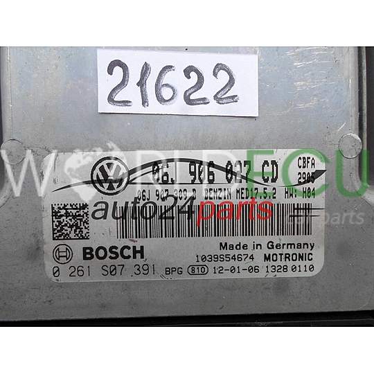 Centralina motore VW VOLKSWAGEN NEW BEETLE BOSCH 0 261 S07 391, 0261S07391, 06J 906 027 CD, 06J906027CD, MED17.5.2
