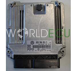 CENTRALINA MOTORE VW VOLKSWAGEN T5 1.9 TDI 038906016S, 038 906 018 S, BOSCH 0281012763, 0 281 012 763, DIESEL EDC16U31 9136 1039S16437
