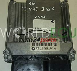 Centralina motore BMW BOSCH 0 261 201 553, 0261201553, DME 7567 321, DME7567321, 7567321